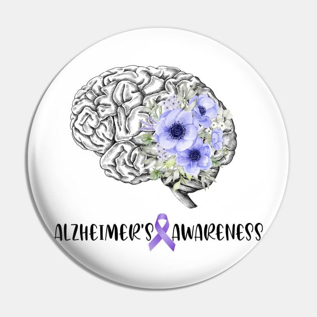 Alzheimers's Awareness Pin by Satic