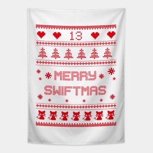 red merry swiftmas Tapestry