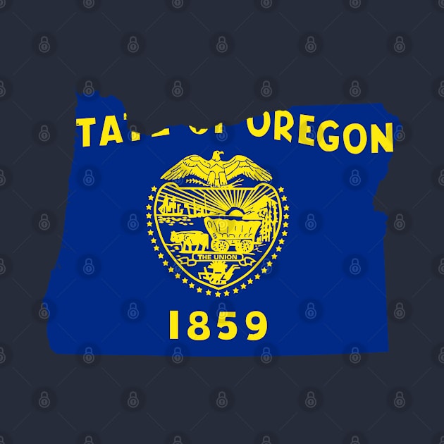 Oregon Flag Map by Historia