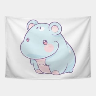 Little blue hippo Tapestry