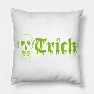 Dripping blood trick and skeleton halloween horror Pillow