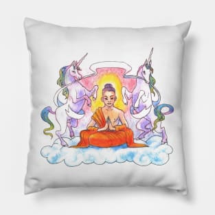 Buddha Unicorn Crest Pillow