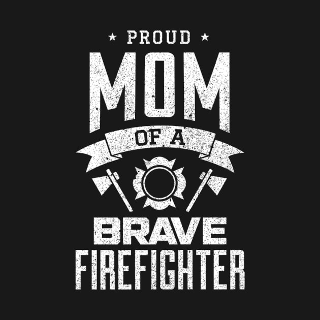 Proud Mom T Shirt Firefighter TShirt Gift for Mom by PayneShop