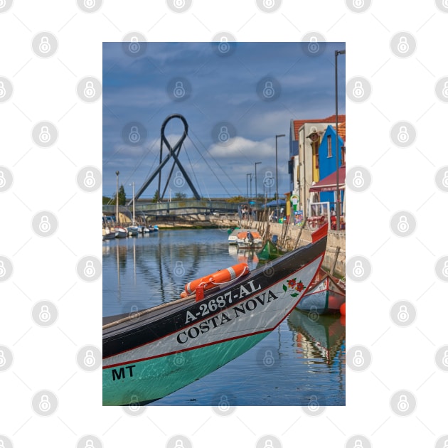 Aveiro - canal boat and bridge by mbangert