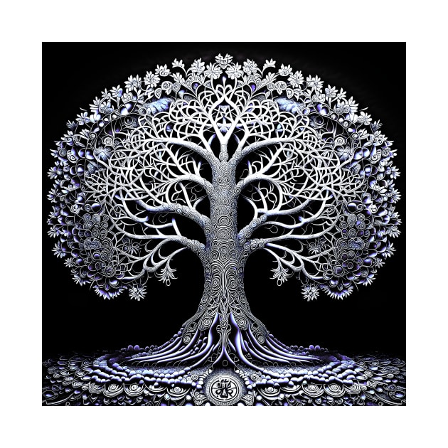 [AI Art] Magical Tree of Life, Optical Art Style by Sissely