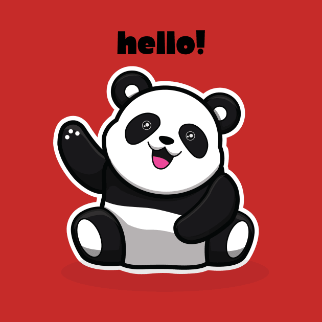 hello panda by Medotshirt