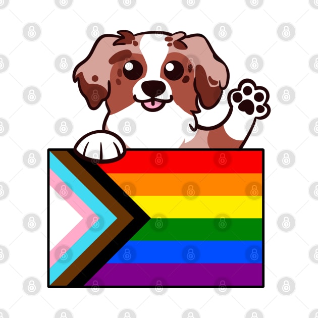 Love is Love Puppy - Red Merle Aussie by LittleGreenHat