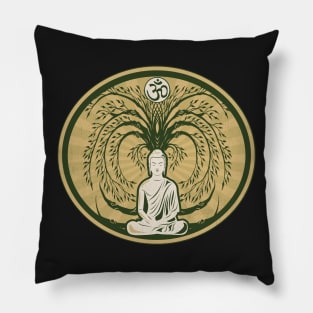 Sitting Buddha Meditating Buddhist Pillow