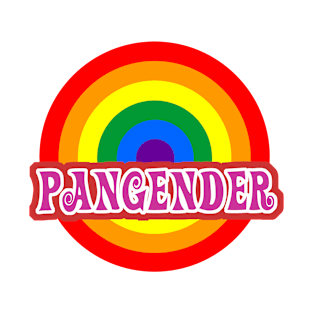 Pangender LGBT Pride Rainbow Flag Roundel. T-Shirt