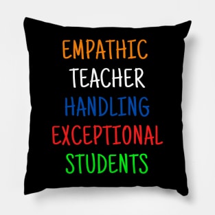 Empathic Teacher Handling Exceptional Students; World Autism Day Pillow