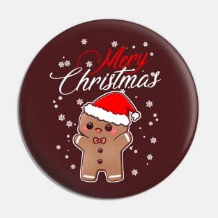 Merry Christmas Gingerbread Xmas Christmas Cookie Bakers T-Shirt Pin