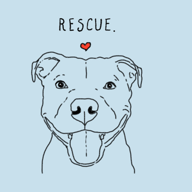 Disover Rescue Love Smiling Pit Bull, Pittie, Pitbull Mom, Dog Lover - Pitbull Lover - T-Shirt