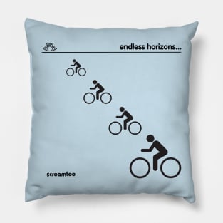 bike to the horizon Pillow