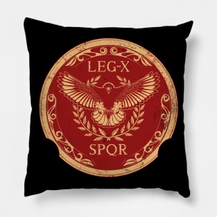Legio X Equestris Roman Legionary Emblem Pillow
