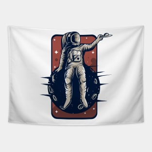 Astronaut on a planet Tapestry