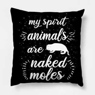 My spirit animal naked mole rat rodents love retro Pillow