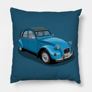 Citroen 2CV in blue Pillow