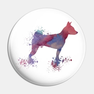 basenji dog art Pin