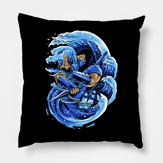 water dragon Pillow by spoilerinc