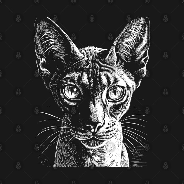 Cornish Rex cat head by Khrystyna27