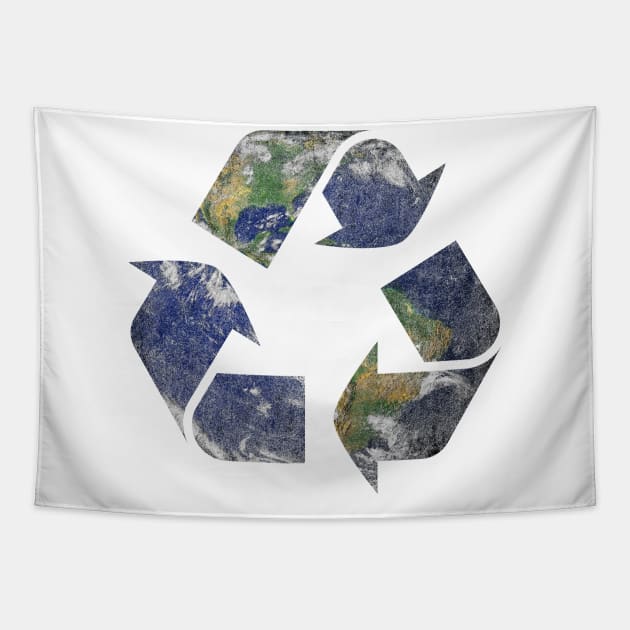 Planet Earth Day Recycle Reduce Reuse for Earth Lover Gifts Tapestry by Arteestic