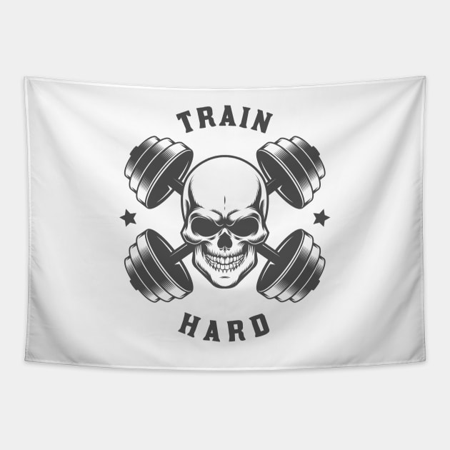 Train Hard Tapestry by Dosunets