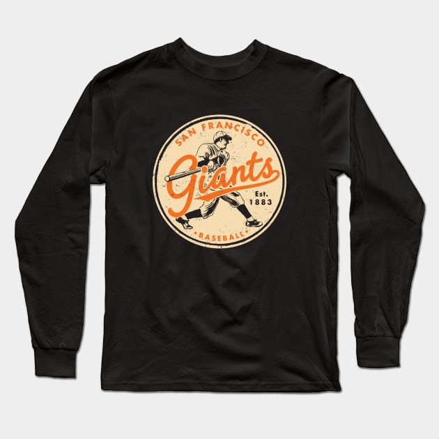 Retro San Francisco Giants 1 by Buck Tee Originals Long Sleeve T-Shirt