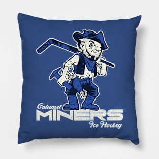 Defunct Calumet Miners Hockey Team Pillow