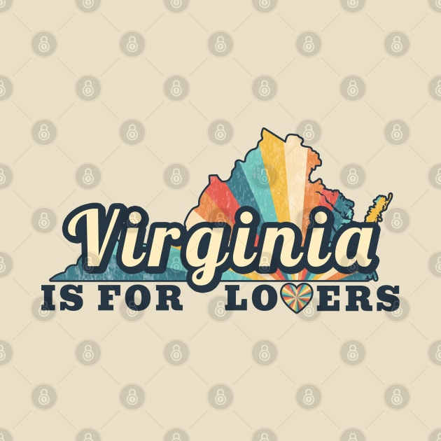 Virginia Is For Lovers Maps Vintage by ItuPagi