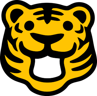 Tiger Face Emoticon Magnet