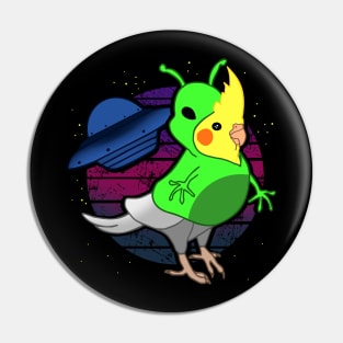 Vaporwave Alien Cockatiel Pin