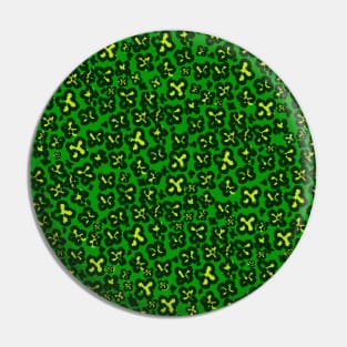 Kelly Green Shamrock Shaped Leopard Print for Saint Patrick's Day Pin