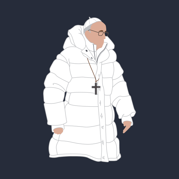 Drippy Pope in Puffy White Jacket by BlueSkyTheory