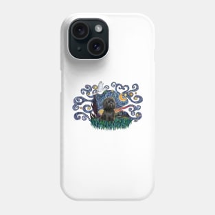 Adorable Black Shih Tzu in Starry Night (inspired by) Phone Case