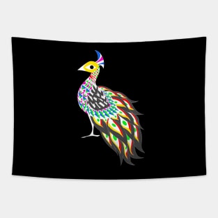 ecopop peacock queen in royal pattern art Tapestry