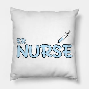 Emergency Room (ER) Nurse Blue Pillow