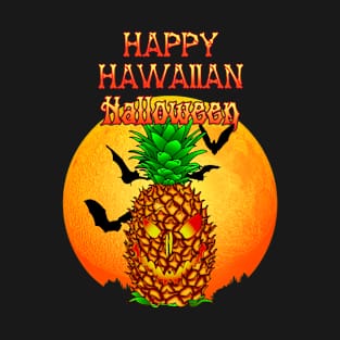 Happy Hawaiian Halloween Pineapple Skull T-Shirt