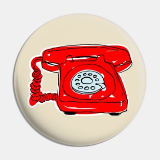 red telephone Pin