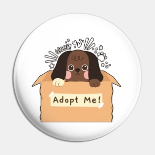 Funny international dog day Woof Pin