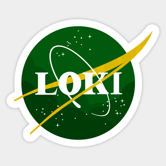 l o k i loki nasa sticker teepublic