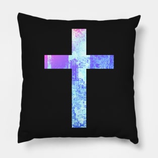 City Easter Cross Design Pillow