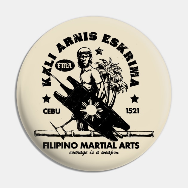 Kali Eskrima Arnis Warrior Pin by Black Tee Inc