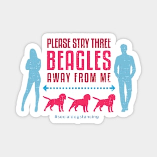 Beagle Social Distancing Guide Magnet