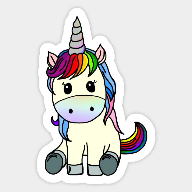 Rainbow Unicorn Rainbow Unicorns Sticker Teepublic