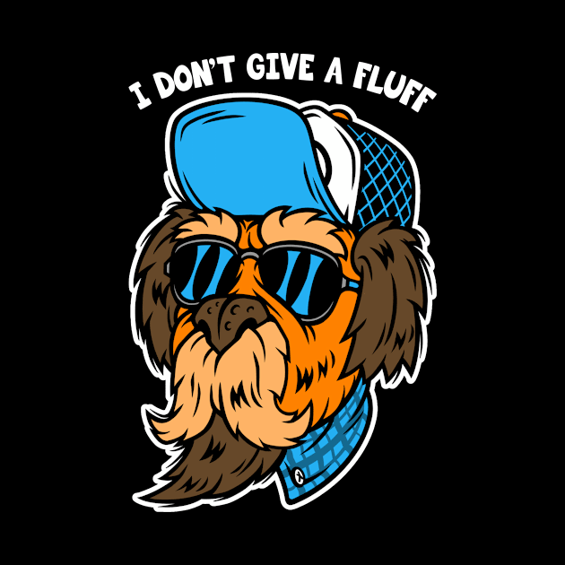 Funny Terrier Dog I Don't Give a Fluff by PorcupineTees