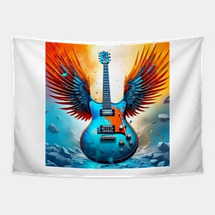 Winged Guitar Tapestry