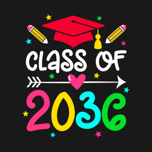 Class of 2036 Grow With Me First Day of School Graduation T-Shirt