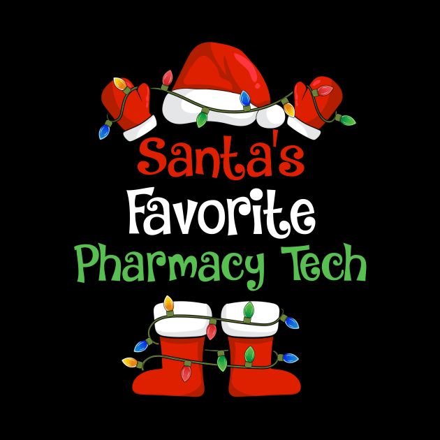 Santa's Favorite Pharmacy Tech Funny Christmas Pajamas by cloverbozic2259lda