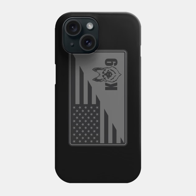 K9 US Flag Subdued Patch Phone Case by TCP
