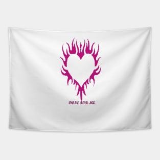 happy valentine love day 2020 burning heart t-shirt Tapestry